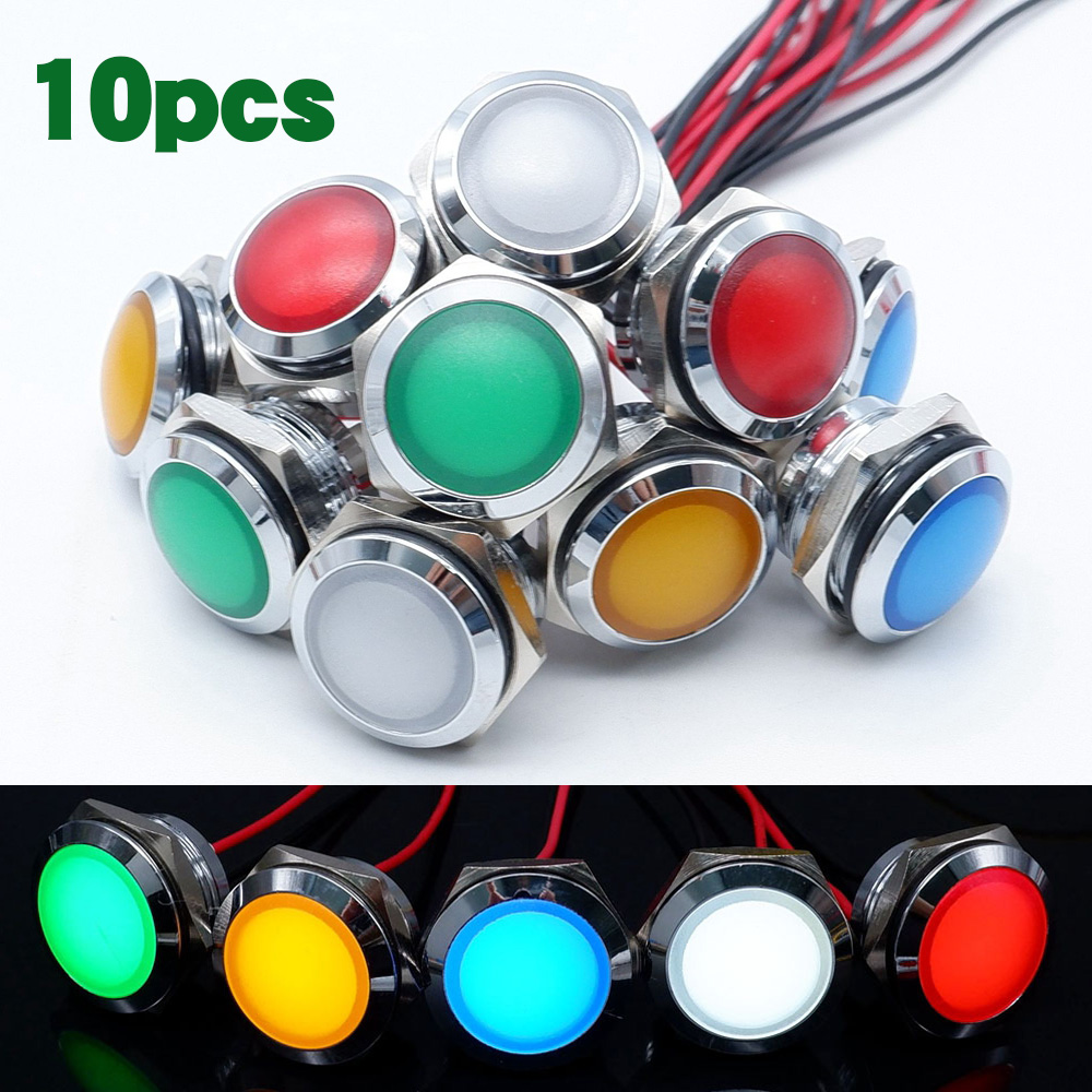 Signal Panel Orange - 10 pz 12/16/19/22mm Indicatore LED in