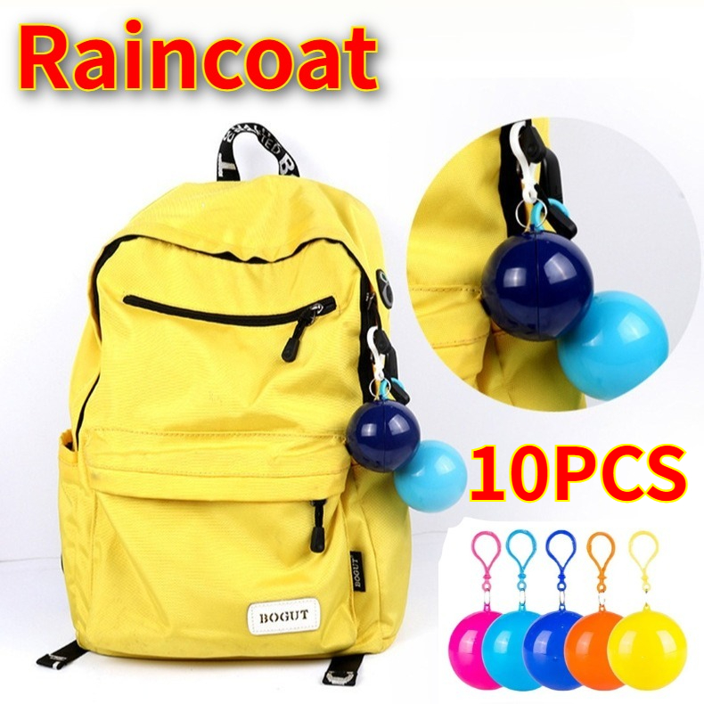 Emergency Poncho Rain - 10 Pezzi Mini Impermeabili Colorati Portatili