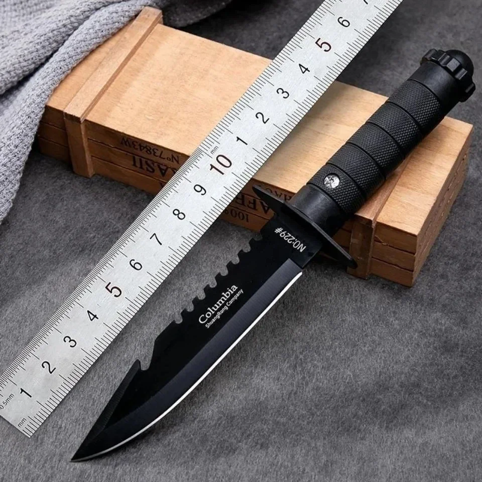 Bushcraft Knife Fixed - Coltello Dritto da Campeggio 7CR17MOV per