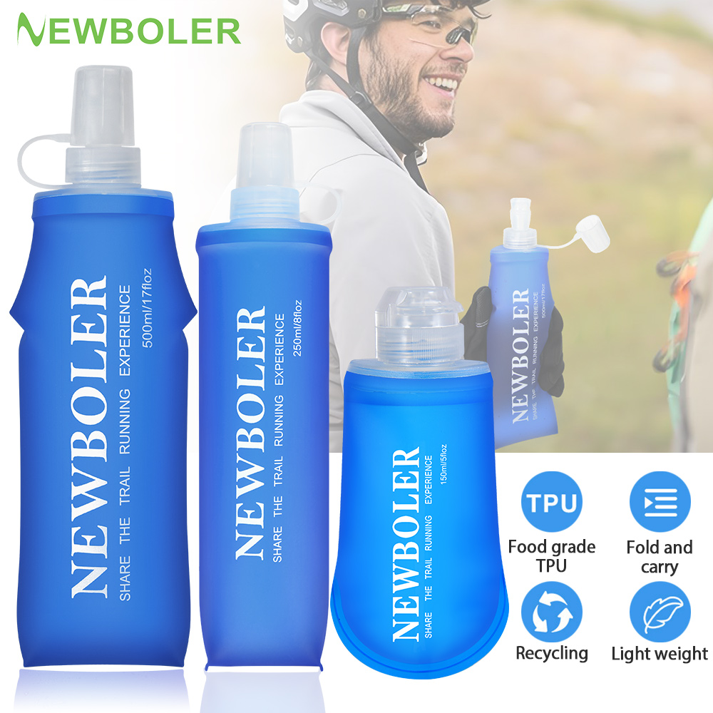 Water Bag Collapsible - NEWBOLER 150ml 250ml 500ml Bottiglia d'acqua