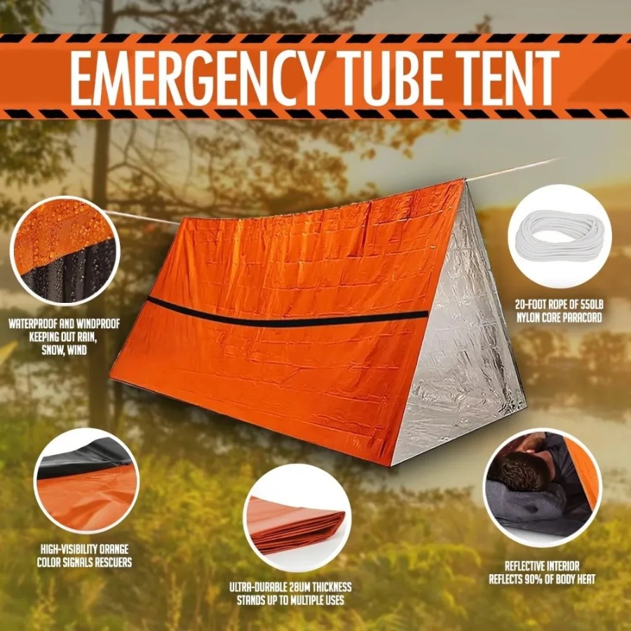 Emergency Mylar Tent - Sacco nanna di emergenza antipioggia 1PC