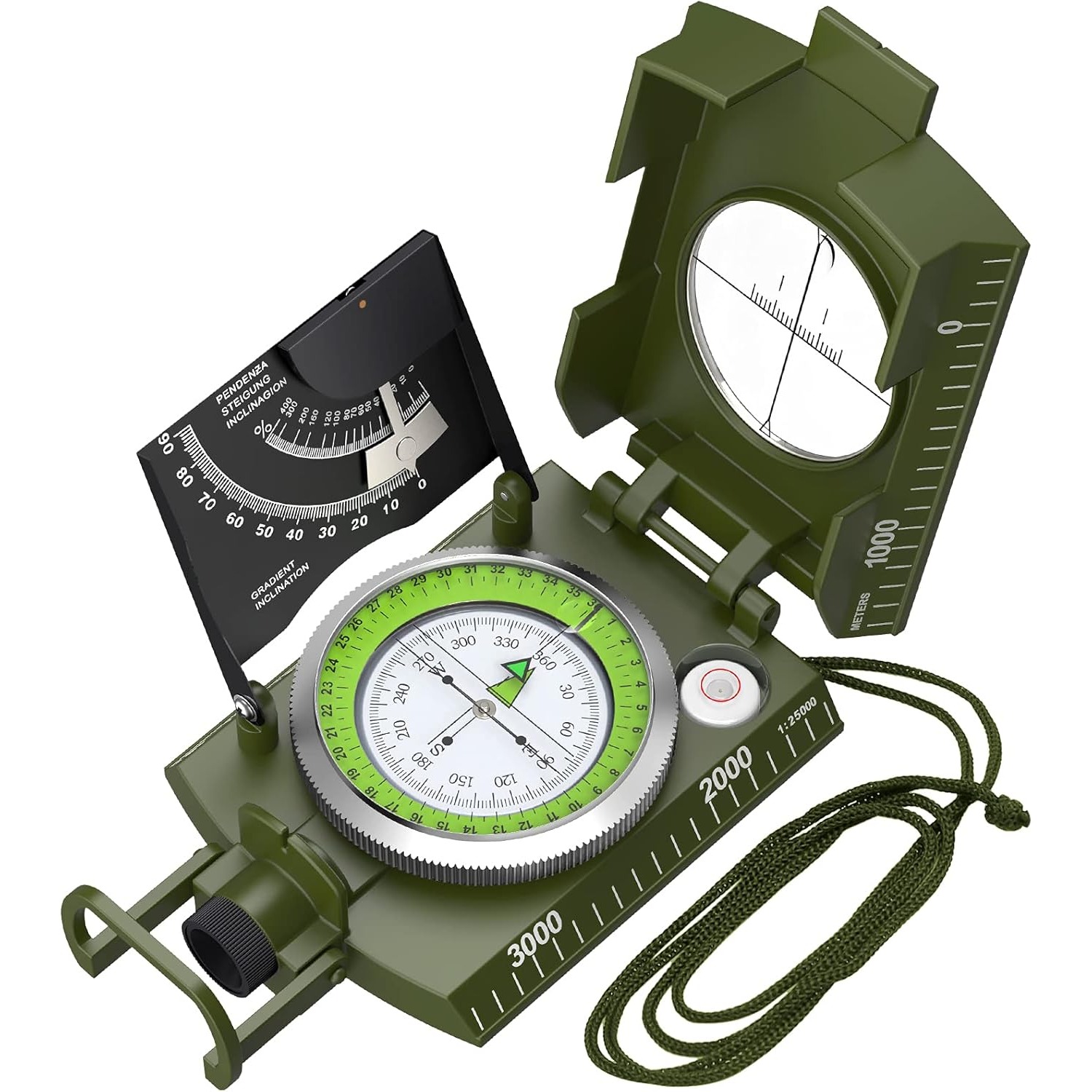 Compass Lensatic - Bussola Proster IP65 - Mirino Lensatic,