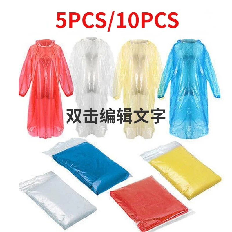 Emergency Poncho Rain - 5/10PC Impermeabile Usa E Getta Adultchildren