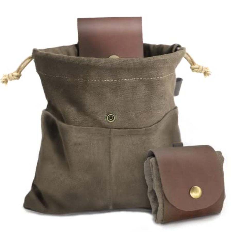 Water Bag Collapsible - Borsa Pieghevole in Pelle e Tela