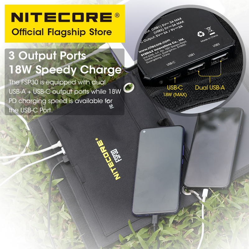 NITECORE FSP30 30W pannello so - Solar Emergency Charger recensione e prezzo